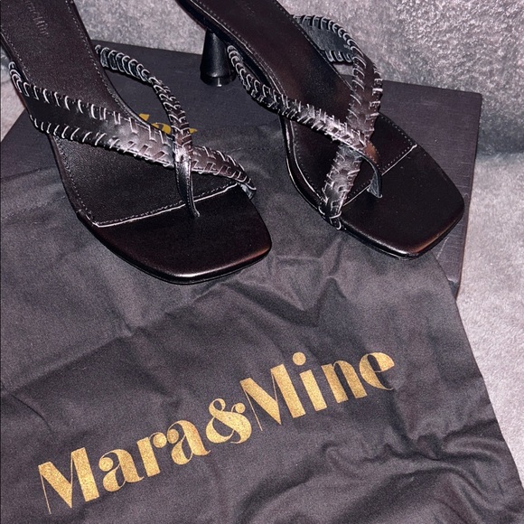 Elegant Black Tamara Sandal Heels - Picture 6 of 8